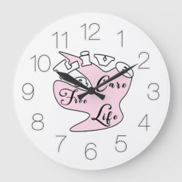 自由な気に生活を送る  ラージ壁時計