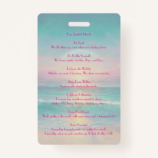 自由な気鋭の群れのバッジ、あなたの心を解放 バッジ (裏面)