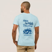 自由な洗車明日 Tシャツ (裏面フル)