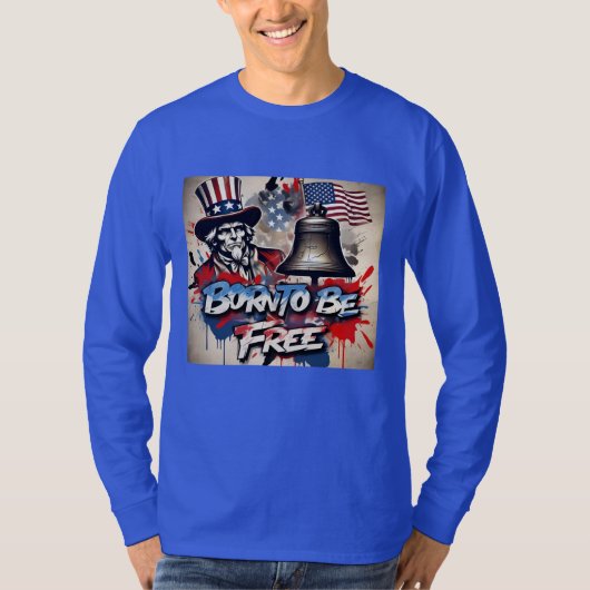 自由な生まれ叔父のサムTシャツ Tシャツ (正面)