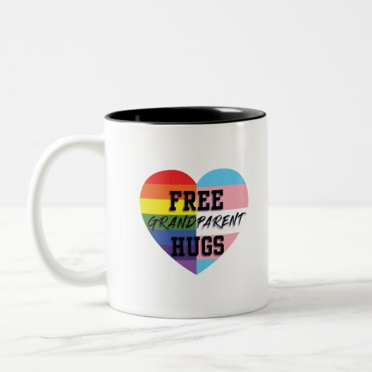 自由な祖父母はLGBTQ (E)の質の商品を抱き締めます ツートーンマグカップ (左)
