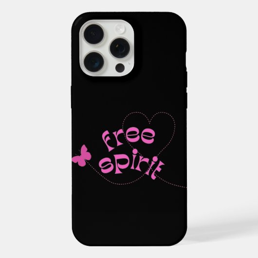 自由な精神と蝶々 iPhoneケース (裏面)