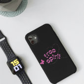 自由な精神と蝶々 iPhoneケース