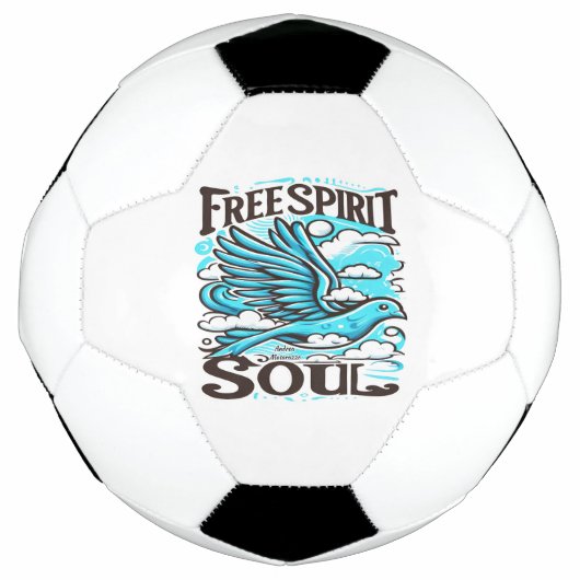 自由な精神と魂の空の鳥 サッカーボール (正面)