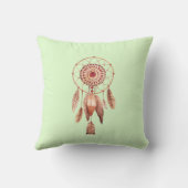 自由な精神のネイティブアメリカンの羽の頭飾り クッション (裏面)