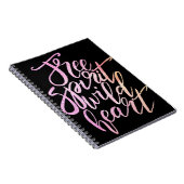 "自由な精神、野生のハート"の感動的なノート ノートブック (右側)