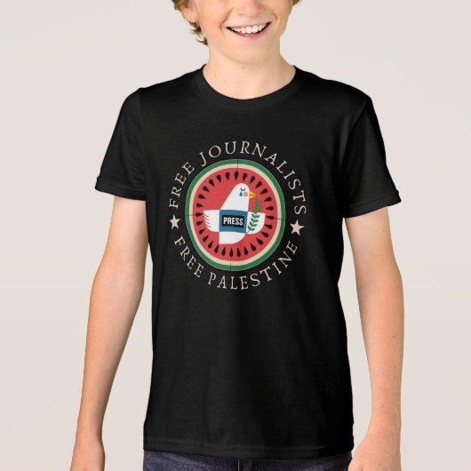 自由な自治主義者フリーパレスチナ トライブレンドTシャツ (正面)