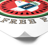 自由な自治主義者フリーパレスチナ ポスター (角)