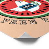 自由な自治主義者フリーパレスチナ ポスター (角)