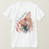 自由な蝶のTシャツ Tシャツ (デザイン正面)