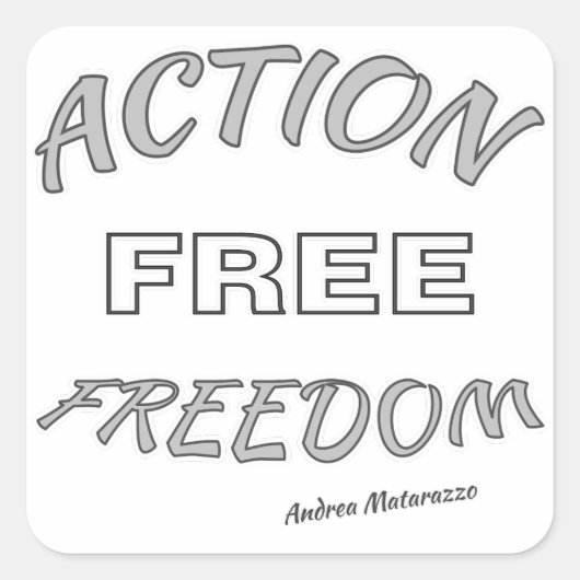 自由な行動 スクエアシール (正面)