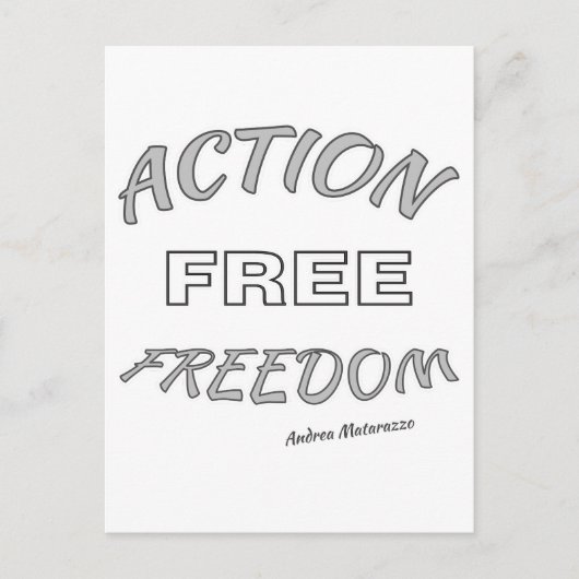 自由な行動 ポストカード (正面)