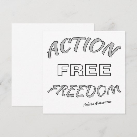 自由な行動 招待状 (正面/裏面)