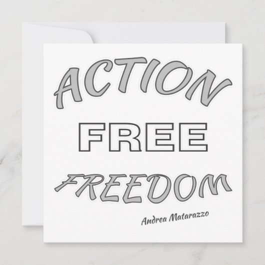 自由な行動 招待状 (正面)