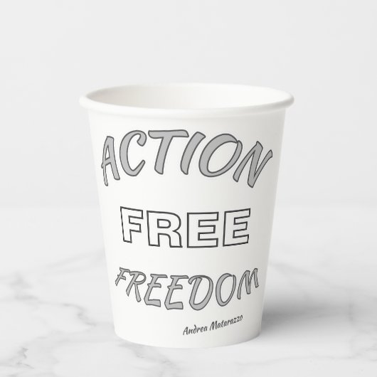 自由な行動 紙コップ (正面)