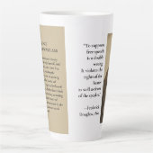 「自由な言論」 フレデリック・ダグラス 検閲 名言 カフェラテマグ (正面)