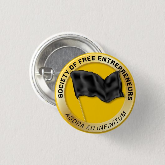自由な起業家ボタンの社会 缶バッジ (正面&裏面)