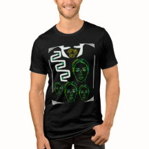 自由な顔の表情のトリブレンドTシャツ