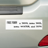 自由な食糧! バンパーステッカー (車上)
