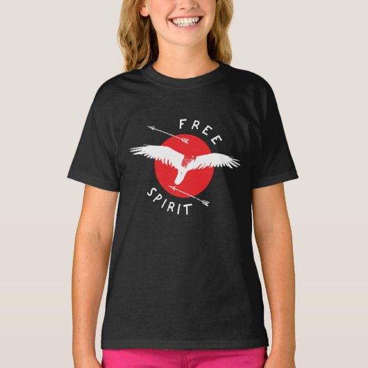 自由な餌食の鳥 Tシャツ (正面)
