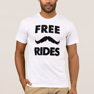 自由な髭の乗車 Tシャツ