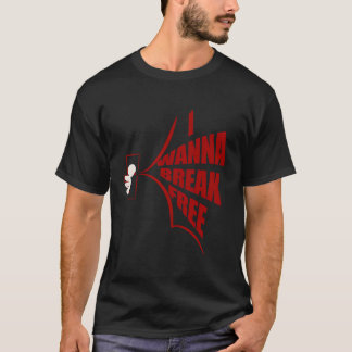 自由な鳥を破りたい Tシャツ