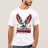 自由な鳥、鷲、炎、かわいい Tシャツ (正面)