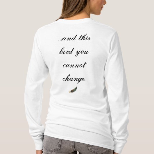 自由な鳥 Tシャツ (裏面)