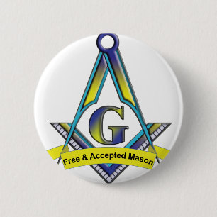 自由な、受け入れられた石大工 缶バッジ