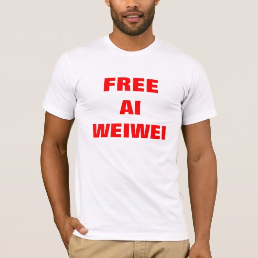 "自由なAi Weiwei"のTシャツのワイシャツのティー Tシャツ (正面)