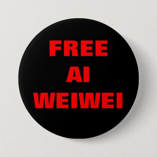 "自由なAi Weiwei"はピンにボタンをかけます 缶バッジ (正面)