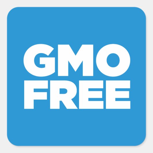 自由なGMO (青い) スクエアシール (正面)
