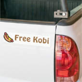 自由なKobi バンパーステッカー (トラック上)