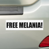 "自由なMELANIA! " バンパーステッカー (車上)