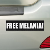 "自由なMELANIA! " バンパーステッカー (車上)
