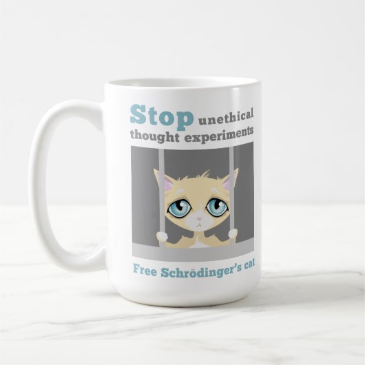 自由なSchrodingerの猫 コーヒーマグカップ (左)