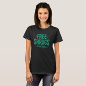 自由なshrugsどんなおもしろい抱擁の男性の女性の男の子のgir tシャツ (正面フル)