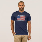 自由なTシャツの動揺してな米国の旗の土地 Tシャツ (正面フル)