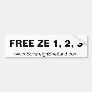 自由なZE 1、2の3バンパーステッカー バンパーステッカー