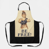 自由になれ！-黒 エプロン (正面)