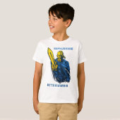 自由にウクライナのコサック人があるために生まれて下さい Tシャツ (正面フル)