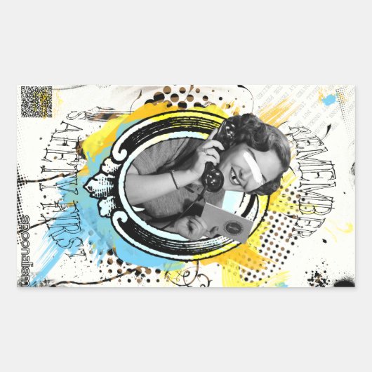 自由に対する安全 長方形シール (正面)