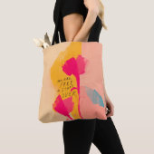 自由に引用文を開始感動的する トートバッグ (クローズアップ)