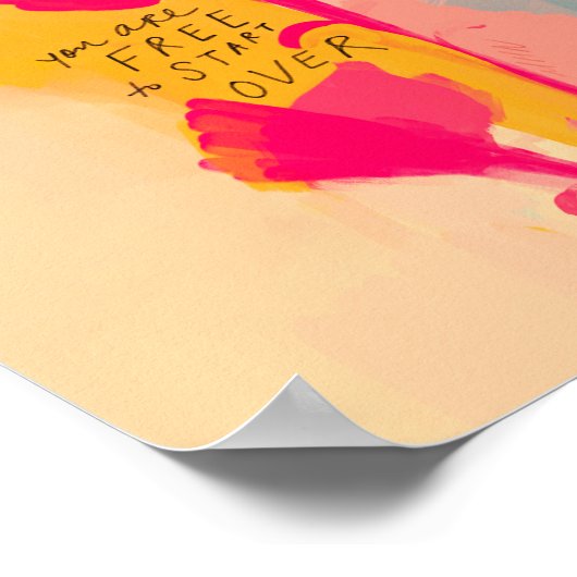 自由に引用文を開始感動的する ポスター (角)