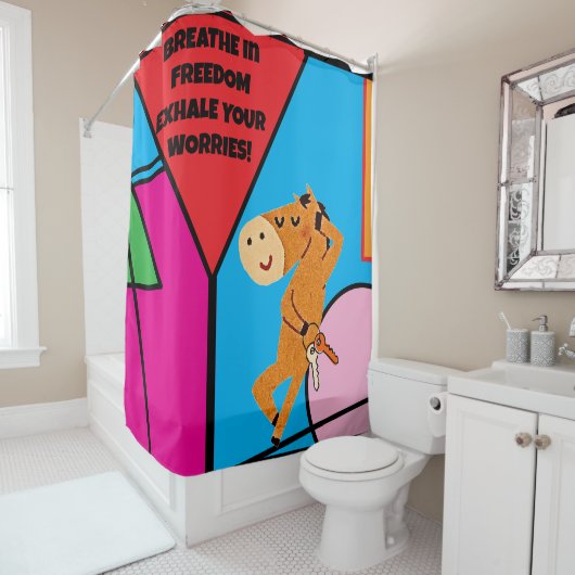 自由に息を吹き込んで心配を払え！ シャワーカーテン (インサイチュ)