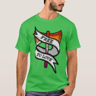 自由に愛する Tシャツ