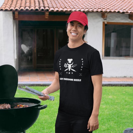 自由に愛国的なバーベキューを口にする トライブレンドTシャツ