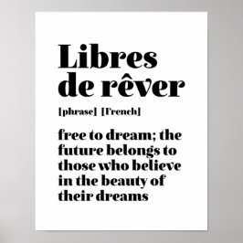 自由に感動的夢を見るLibres De Rever ポスター