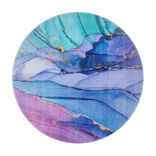 自由に流れる質感、高級抽象芸術アート。 カッティングボード (正面)