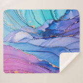 自由に流れる質感、高級抽象芸術アート。 シェルパブランケット (正面(横))